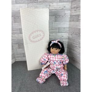 GOTZ KIMBERLY ASIAN Baby Girl Doll 17in Pink Floral Onesie With 1990s Box